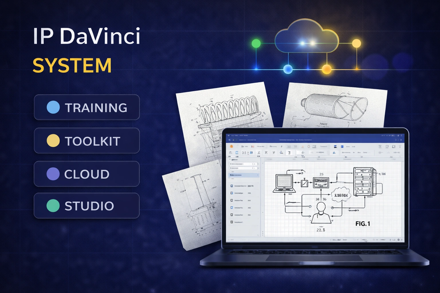 Standardized patent drawing workflow shown in Visio