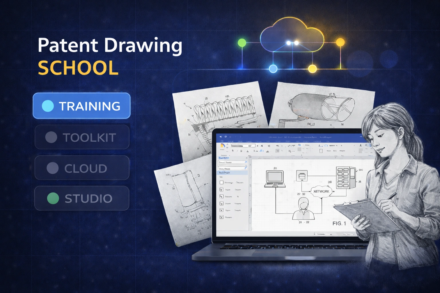 Patent Drawing School Visio training