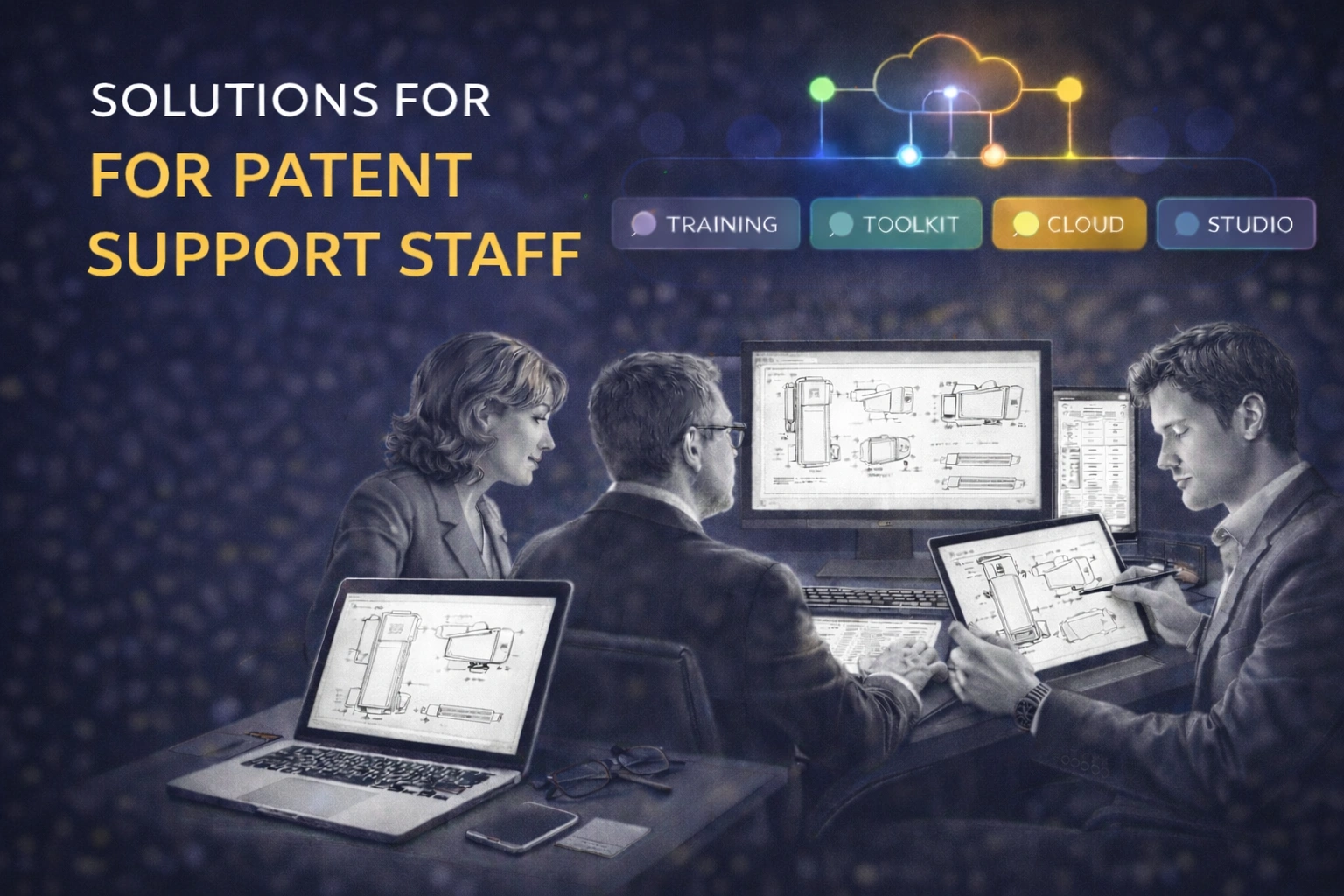 Patent paralegal creating standardized patent figures in Visio