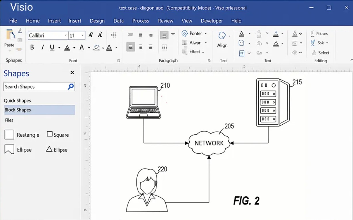Visio flowchart and system diagram examples