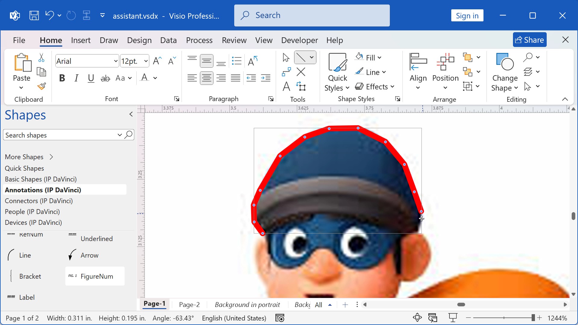 Image tracing example
