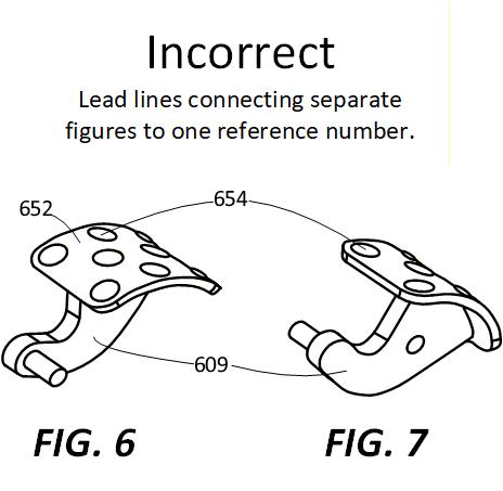 Incorrect vs correct cross-figure referencing of lead lines