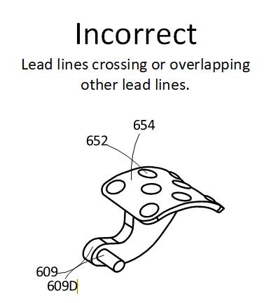 Correct spacing and clarity for lead lines